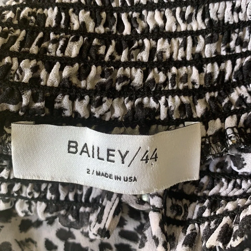 Anthropologie Bailey 44  Leopard Print Black White Dress Size 2 - Picture 10 of 12